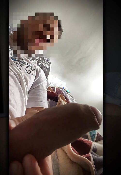 Latino stud shakes his big, hairy cock in the morning until he gets all the thick cum out, starting the day relaxed.