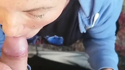 Sexy milf admits to wanting 4 cocks at once she sucks him twice and cums so many times so much cum in public
