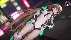 Cute Android Teen Dancing + Gradual undressing (3D HENTAI)