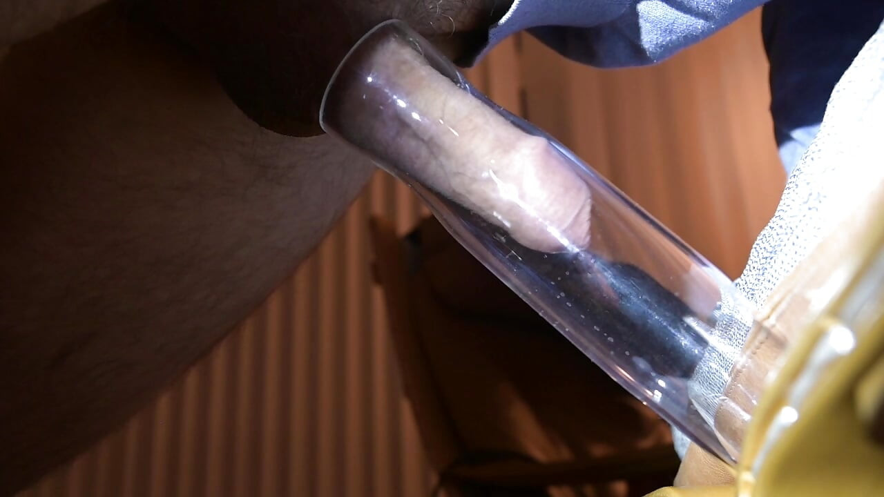 Vacuum suck ropes of cum from guys cock