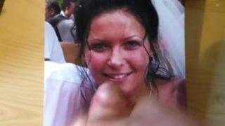 Cumshot on bride on her wedding day