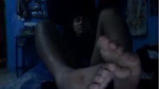 Straight guys feet on webcam #131