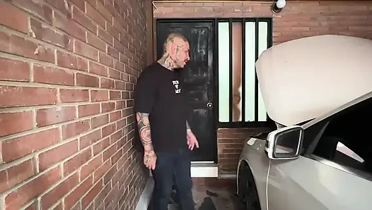 He Pays for the Repair of the Car with a Russian Between His Huge Tits