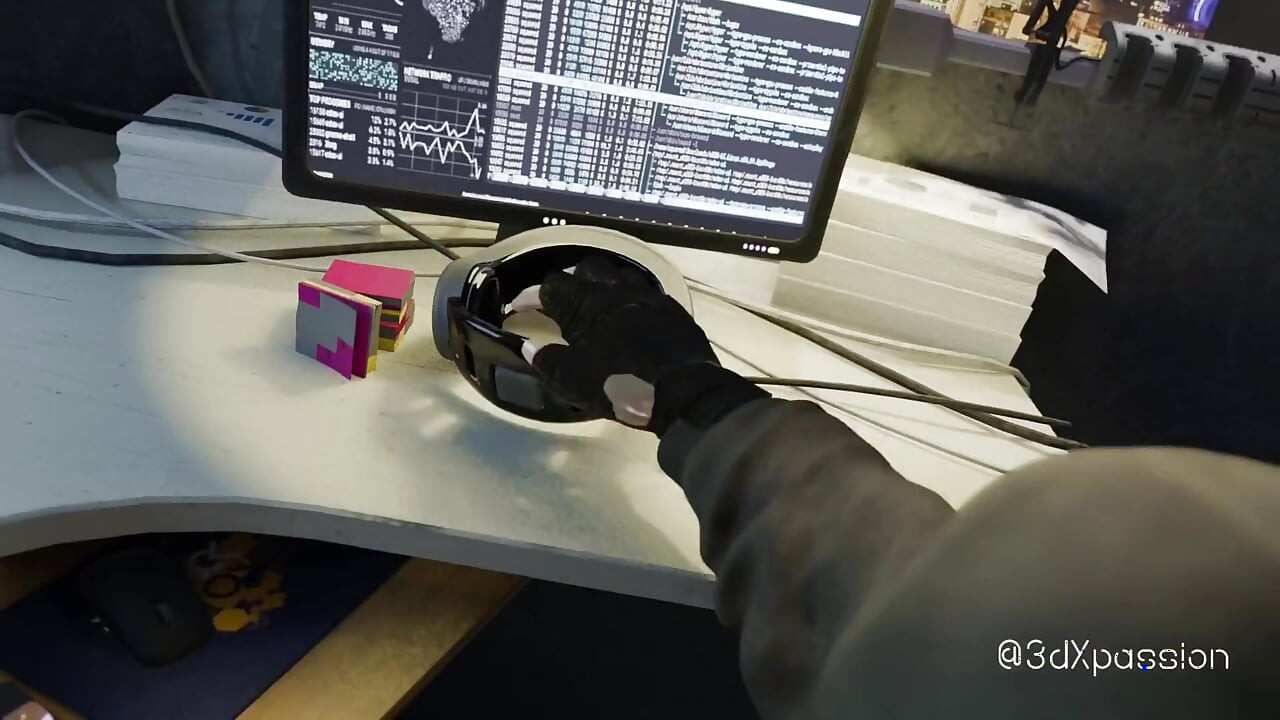 VR Nexus-3 Oasis - Luna yang bertetek besar menghisap zakar, dikongkek gaya doggy dan pancutan mani di seluruh tetek