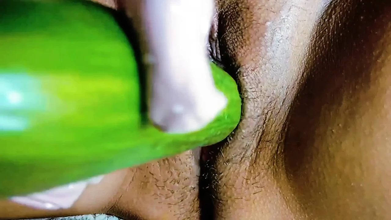 Bella Khalifa Inserts Thick Huge Cucumber And Masturbate