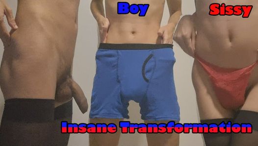 Transformación loca de chico a sissy