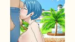 Bulma cheating milf slut with big tits can’t stop herself from deepthroating his massive cock - SDT