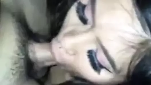 Asian Deepthroating Until he Cums In Her Mouth