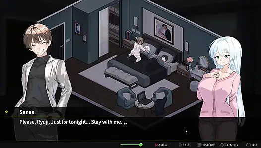 Hentai Game - Busty Wife Gets Pounded Next to Clueless Husband - NTR Hardcore Sex - Immoral Bathhouse