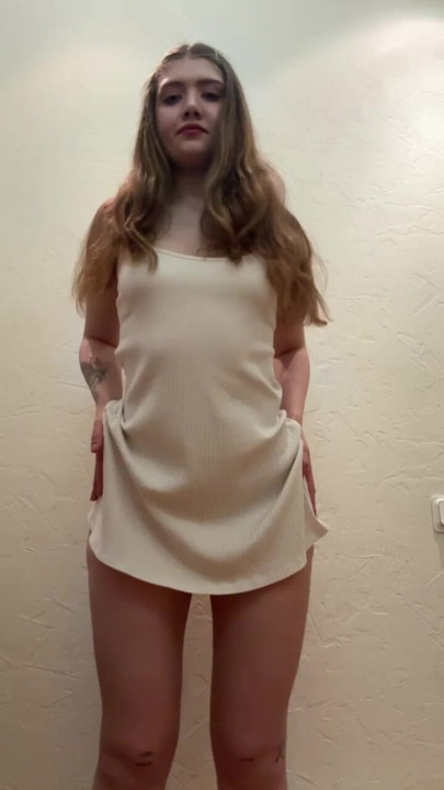 nymphomaniac in a short dress who always wants to fuck