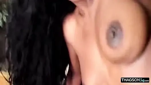 Dripping Cum Swallow - MILF Tongue Out Begging
