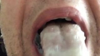 MWM Sucks Off Small Dick, Gets LARGE CIM, Cum Play & swallow