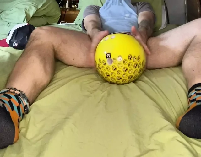 Dropping a bowling ball on my testicles