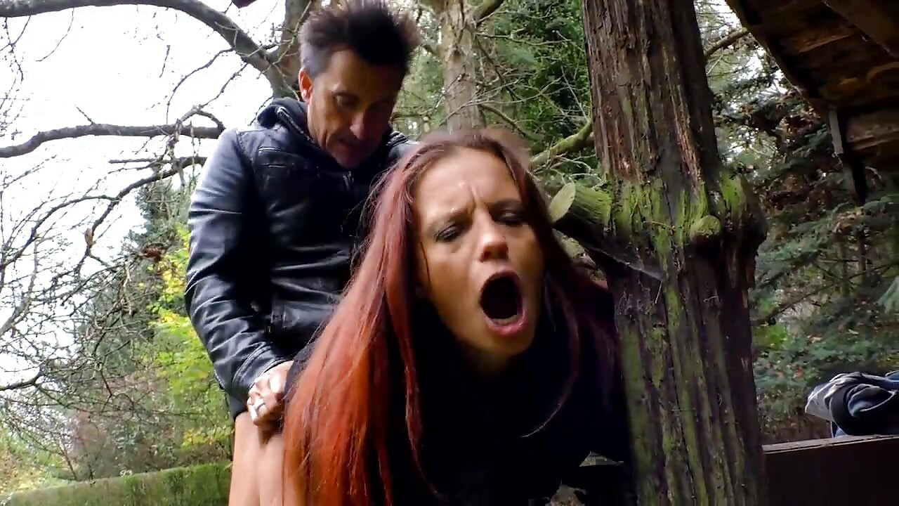 Doggy style in the woods!