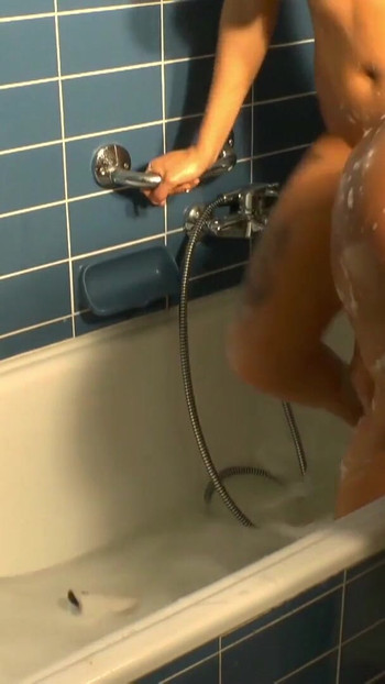 Stunning moment from "Two Real Amateur Lesbian Teen at Dirty Talk Joi in Bathroom"
