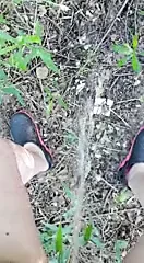 Peeing by the lake