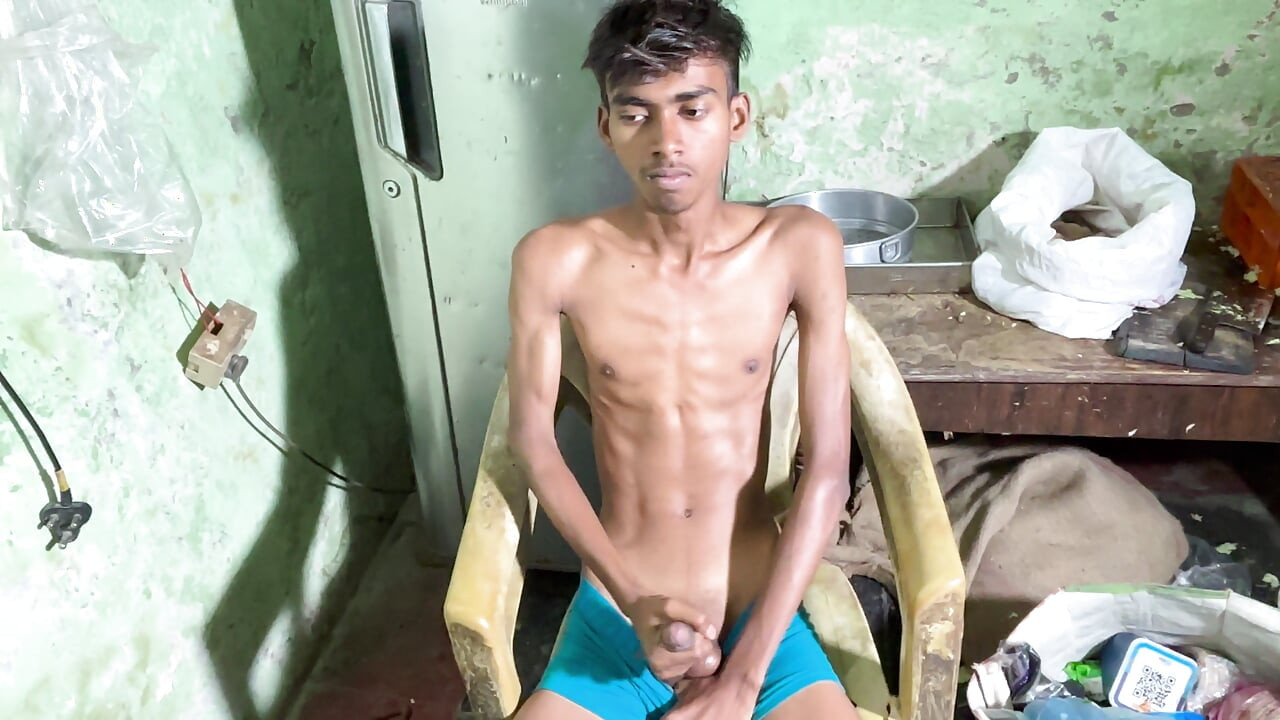 Indian boys sit chair &masterbation with alone