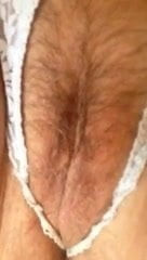 Slave in white in bed