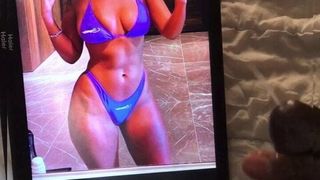 Maya Jama Sperma-Tribut im Notfall! lila Bikini abspritzen, Großbritannien