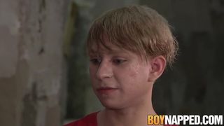 Young sub twink Daniel Hausser tied up in BDSM dungeon