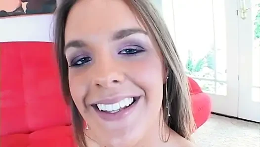 Horny white slut wraps her lips around a massive black cock