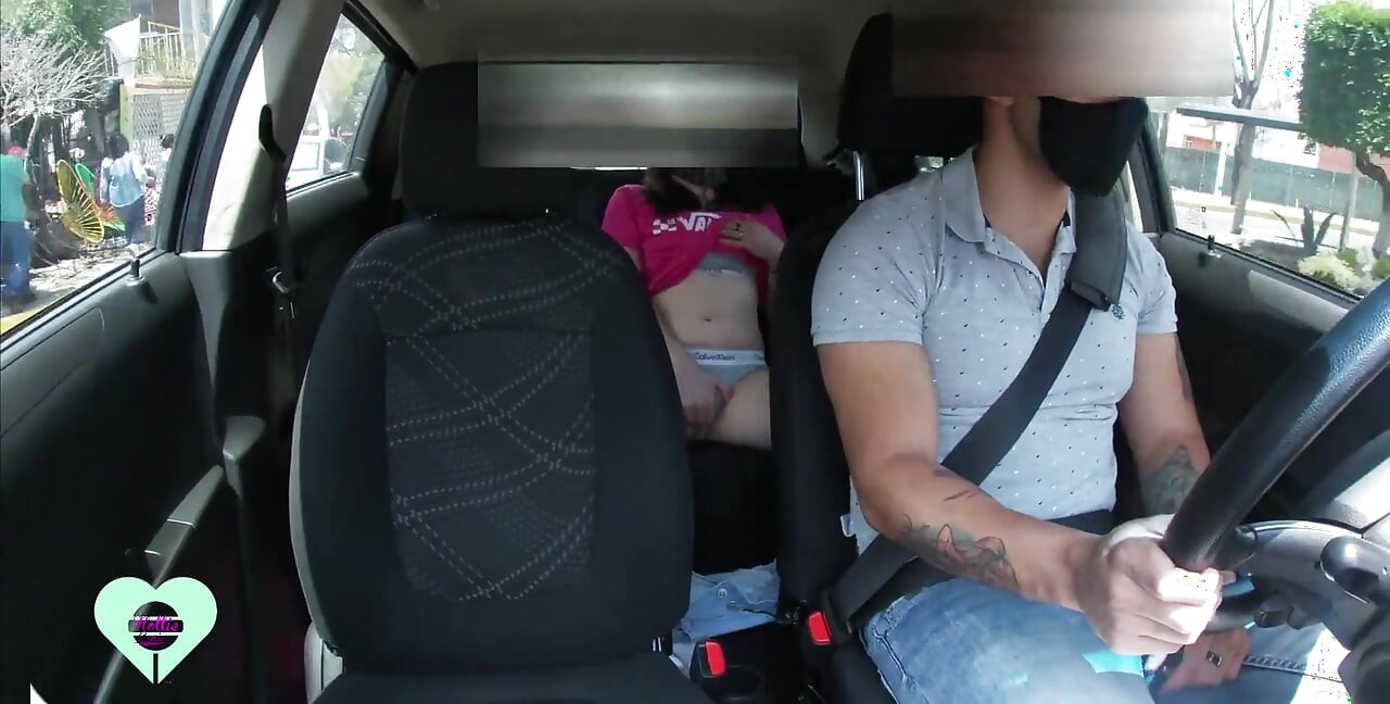 Beautiful Young Girl Masturbates Inside My Uber and Does Not Realize That I Am Recording Her