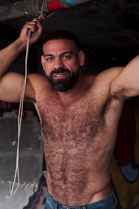 Alone Ricky Larkin Ties up His Cock & Balls in an Abandoned Factory