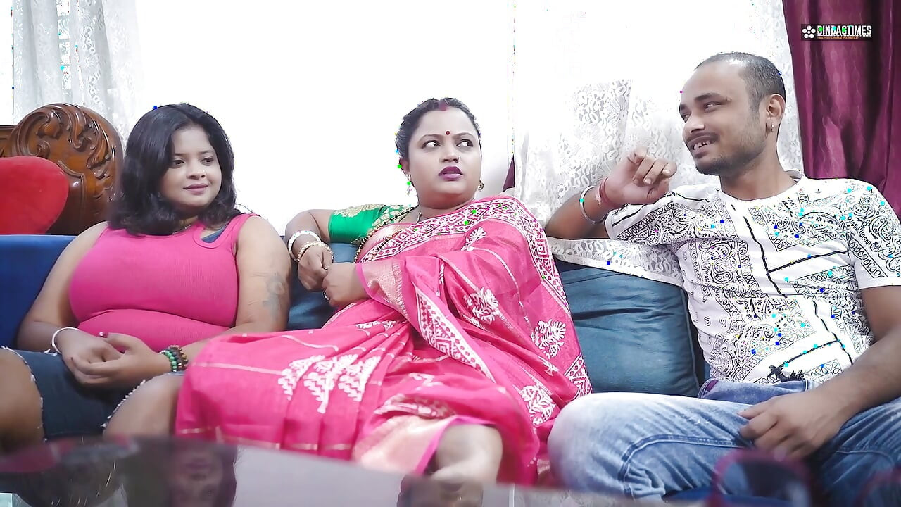 Two Desi Indian Horny Step Mom Shares Their Step Son Dick for Hardcore Threesome Fuck ( Hindi Audio )