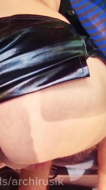 fucked a cute twink in a skirt on the road and fucked him in my taxi without condoms on the cruise. | Clip 1