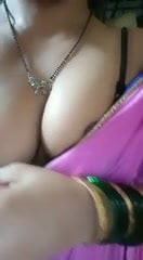Very hot indian bhabhi sexy boobs with pink saree