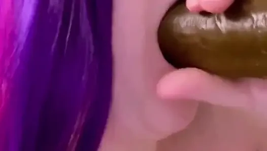 Watch Me Suck This BBC Dildo and Get Real Sloppy