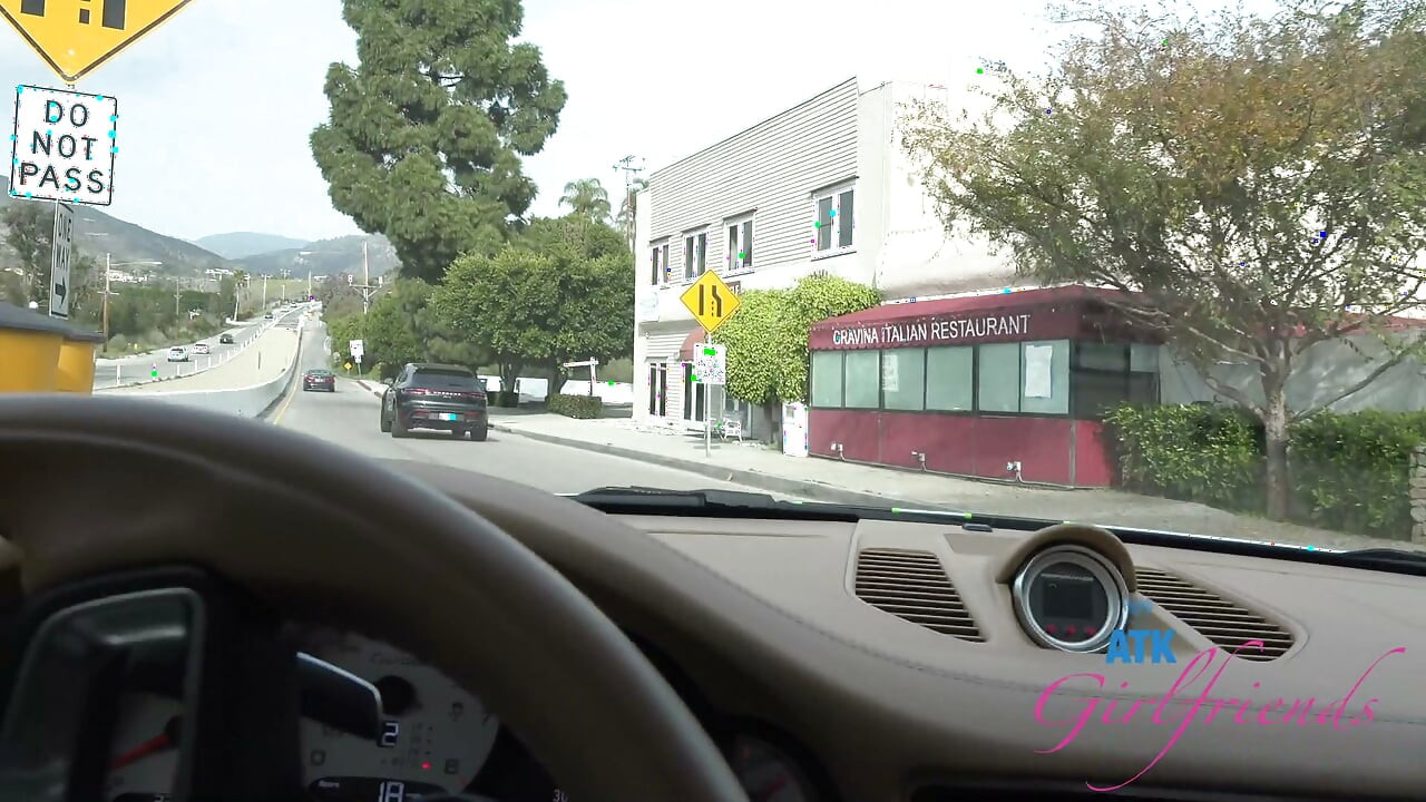 Sweet Amateur Ava Davis in Braces Gives Road Head POV on Car Ride GFE Session