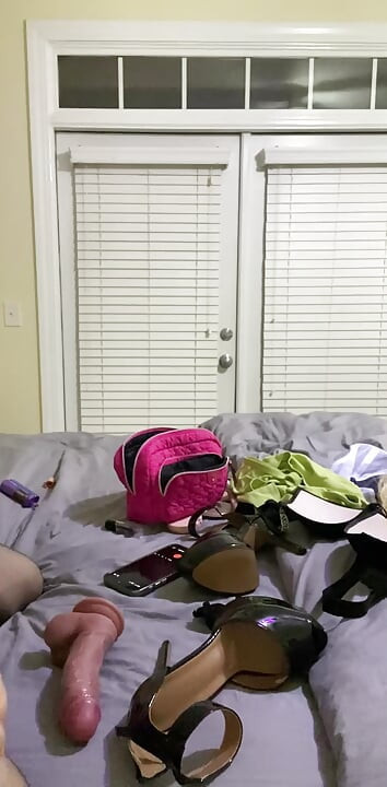 MILF HotWife does crossdressing sissy husband makeup and then both show off their ass