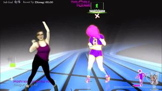 2girls1game dancing bouncing tits