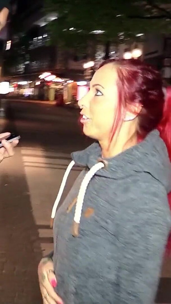Emotional moment from "GERMAN REDHEAD TEEN BITCH PICKS UP STRANGER IN COLOGNE FOR SEX"