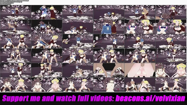 Cute Dance + Foursome Sex (3D HENTAI)