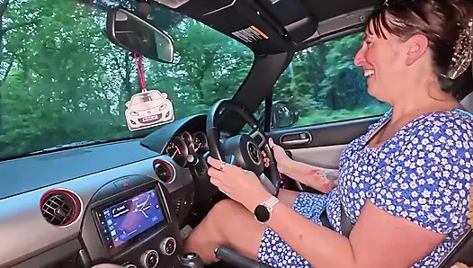 Real British MILF Drives Me in Her Car and Jerks Me off!