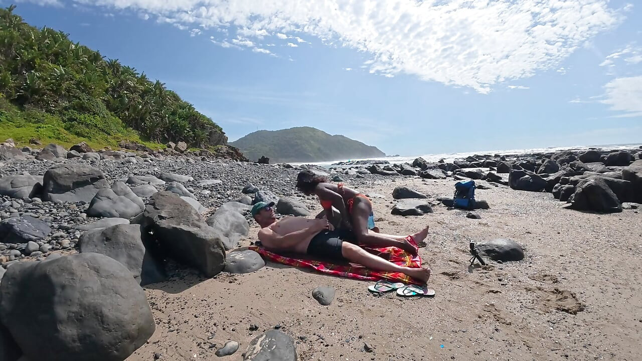 Lost Between Tides and Each Other -horny Ebony MILF Rides Her Lover