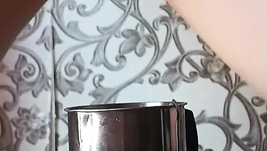 Cock and balls in hot wax
