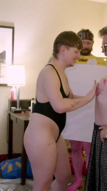 Unforgettable moment from "Body Paint Party: Art, Cum and Squirt, Loving on Everybody's Tits & Ass - Cliff Media"