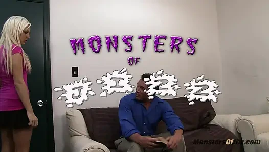 Making Stepmom's Boyfriend Big Cock Shoot A HUGE Load