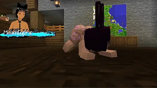 Minecraft Figura - Trying out some new models like this sexy Woman with bunny ears