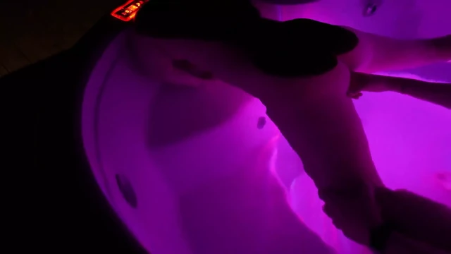 Dirty Talking Schoolgirl Gets Fucked by a Stranger in a Hot Tub in Public, Neighbours Can Hear Us
