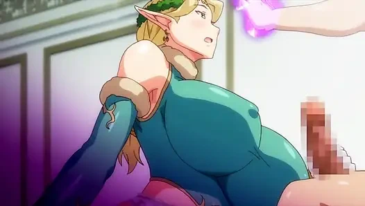 Cadı sürtükler sihirbazlar dünyasında sert sikiliyor! Kyonyuu elf oyako saimin hentai pornosu, hentai seks sahneleri