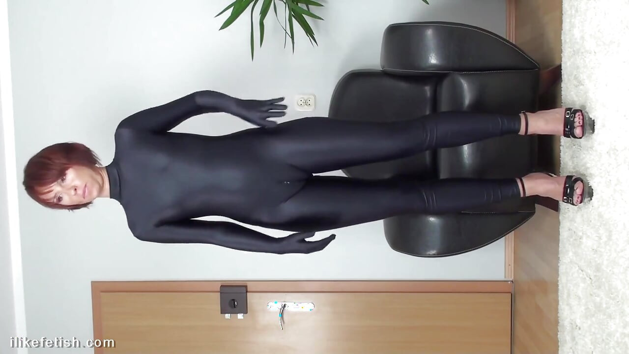 Fullbody Black Shiny Catsuit