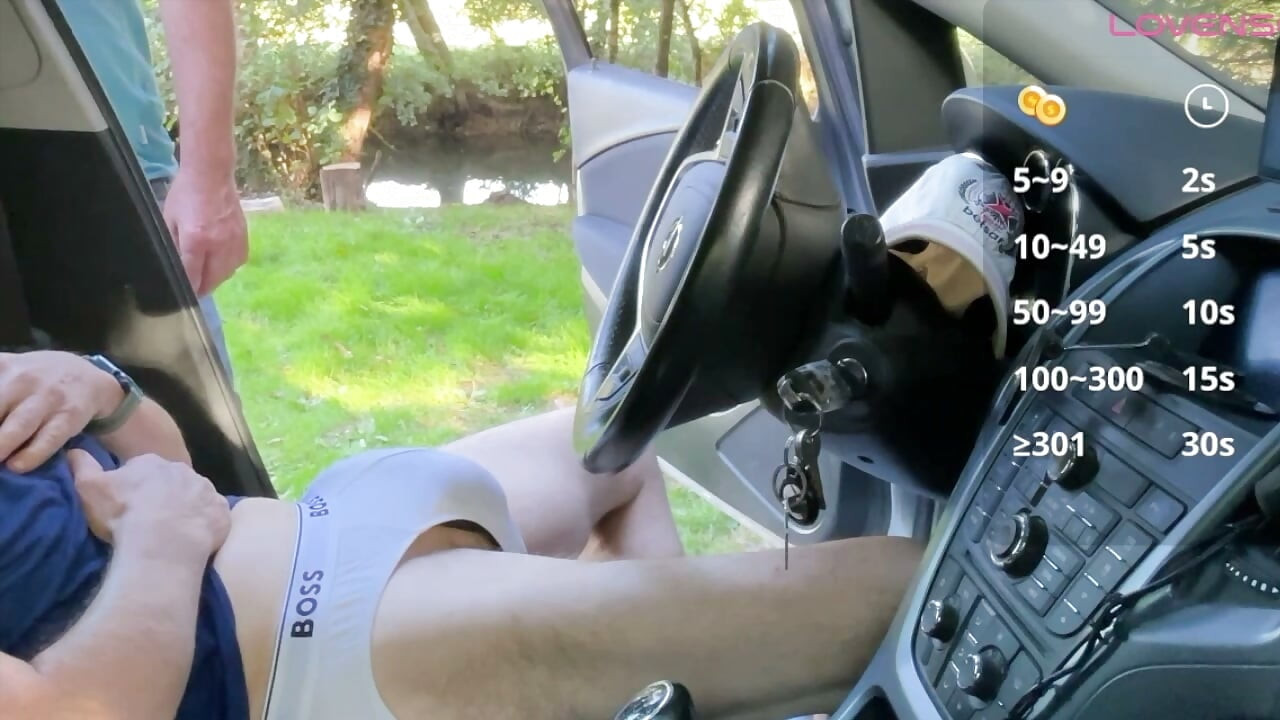 Car Cock Stroke Turns into Sloppy Blowjob
