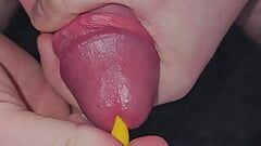Insert different thick penis plugs into my penis