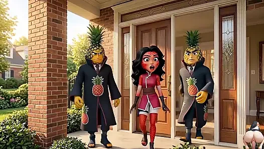 Fruit Series: Episode 3 - süßes Erdbeermädchen und Ananas-mädchen teilen sinnliche KI-Hentai