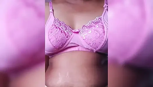 ammu t-shirt remove show big boobs and oil massage huge tits