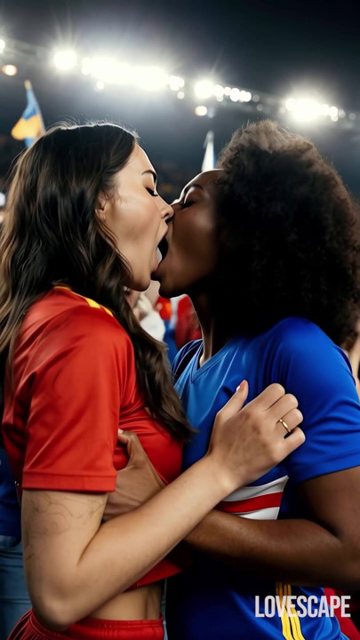 Hot Spanish & Cabo Verde Girls Make Out Heavy (AI)